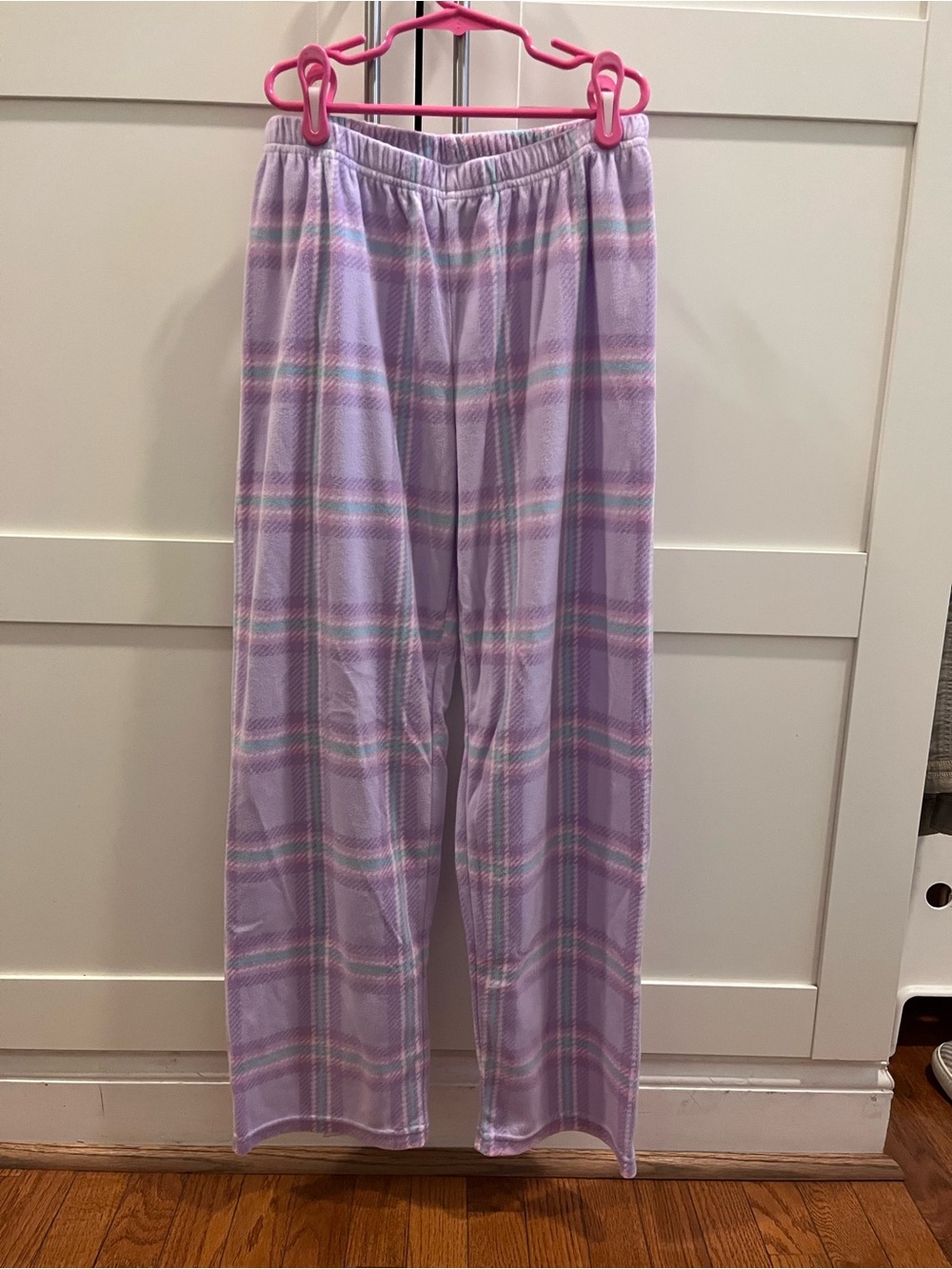The Children's Place Pastel Lavender Plaid Pajama Bottoms